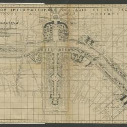Plano arquitectónico de la Exposición Internacional de las artes y la tecnología