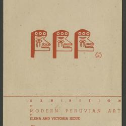 "Exhibition of Modern Peruvian Art and Pre-Inca Textiles and Ceramics"