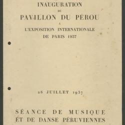 "Inauguration du pavillon du Pérou a l'Exposition Internationale de París 1937"
