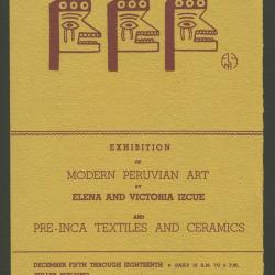 Díptico de la exposición "Arte peruano moderno"