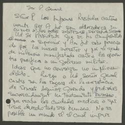 Carta de Cristina Gálvez al Gral. Presidente de Bolivia

