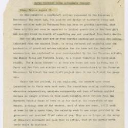 New line of native handicrafts from Perú now being produced under government project.