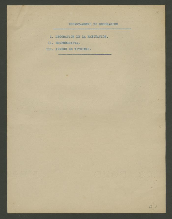 "Departamento de decoración"
