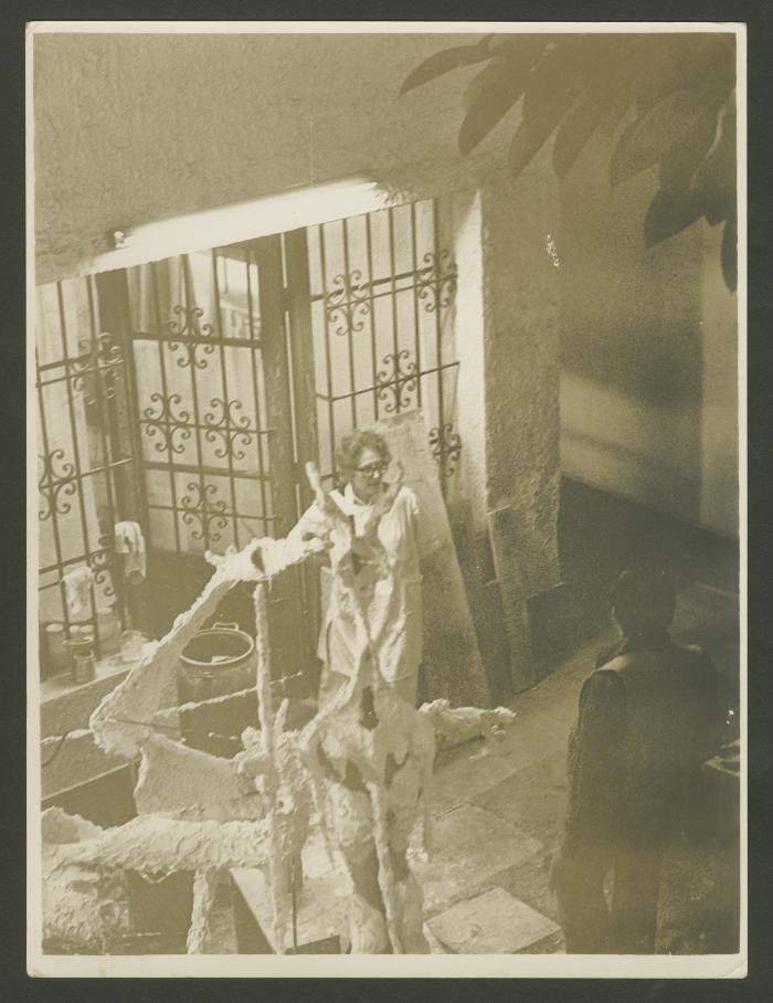 Cristina Gálvez en su taller
