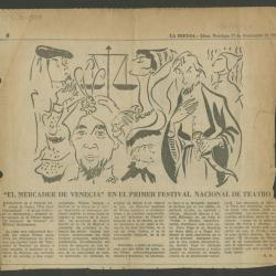 "El Mercader de Venecia" en el Primer Festival Nacional de Teatro
