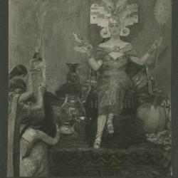 Fotografías del óleo titulado "La ofrenda"