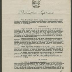 Resolución Suprema, nueva cédula de cesantía