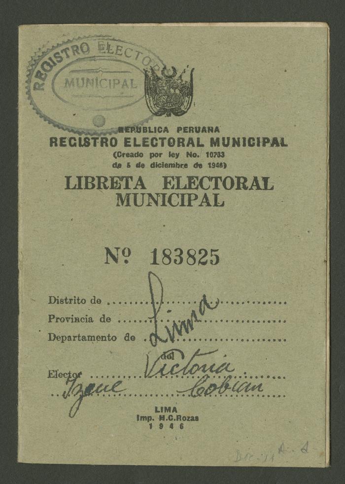 Libreta Electoral municipal