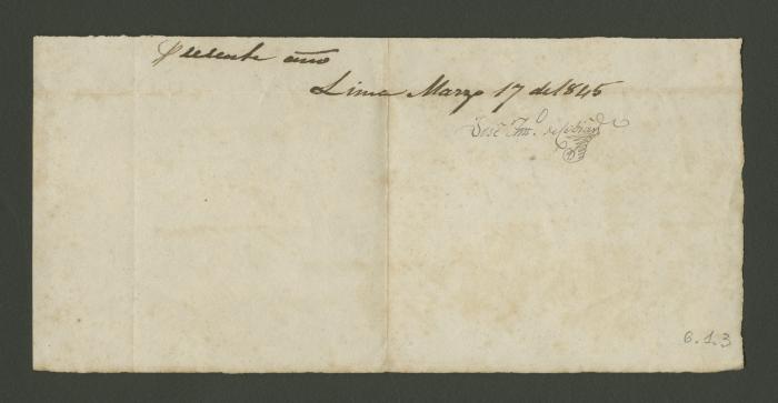 Fragmento de carta con rúbrica