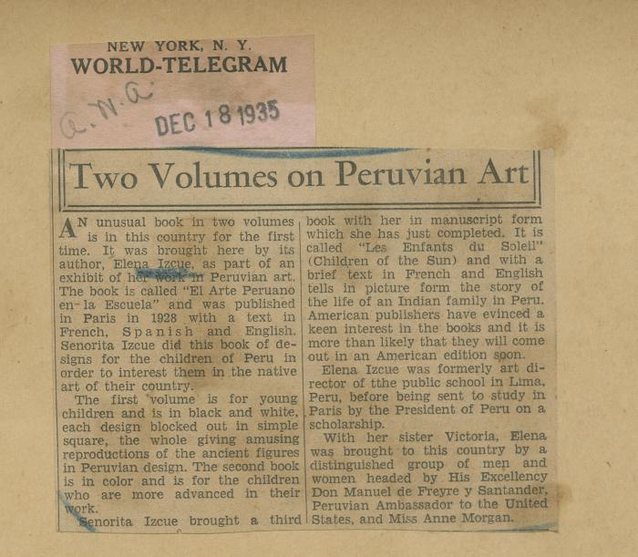 "Two Volumes on Peruvian Art"