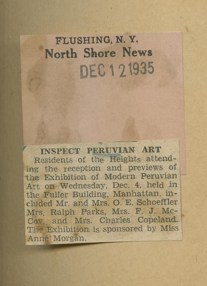 "Inspect Peruvian art"