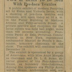 "Ancient and Modern Art of Perú on View Today"