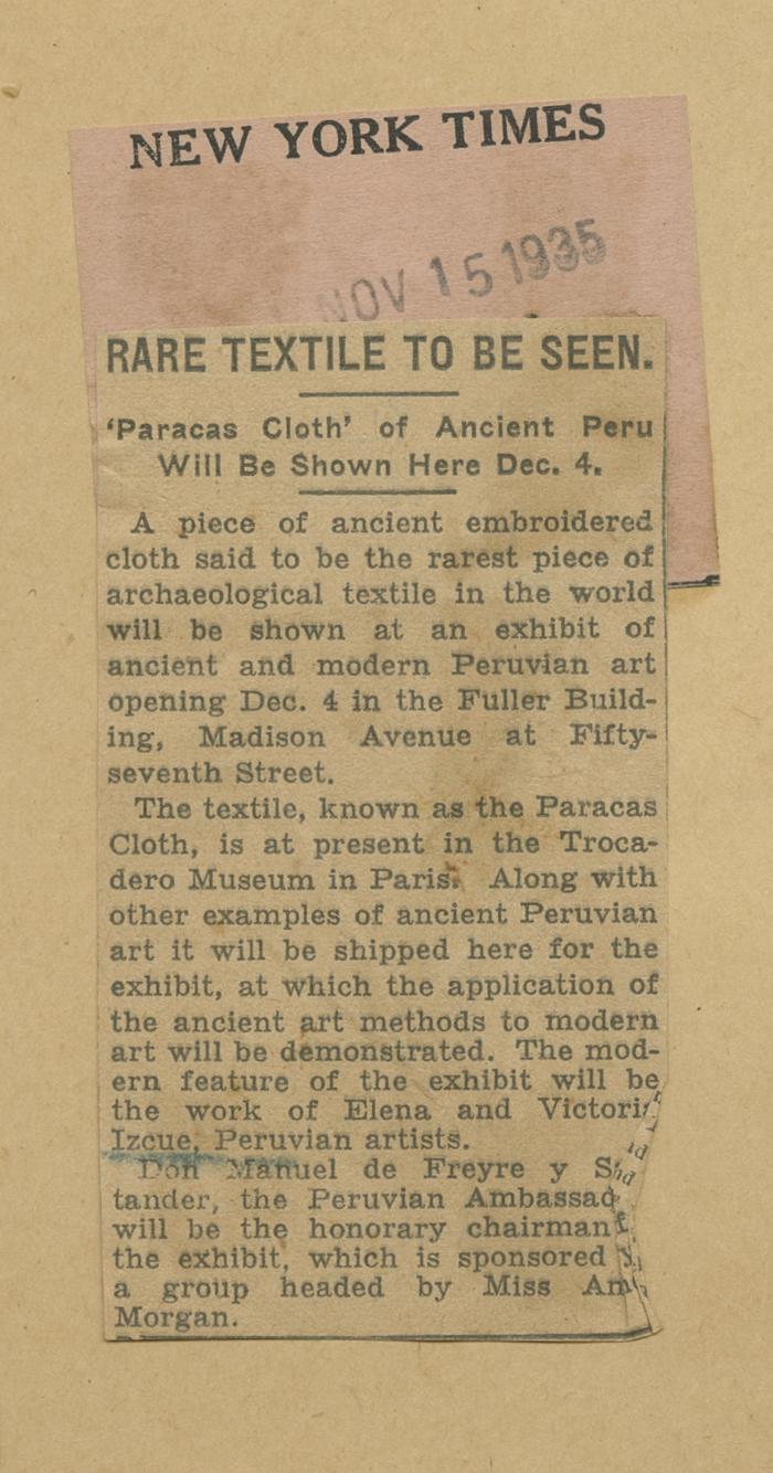 "Rare Textil to be Seen"