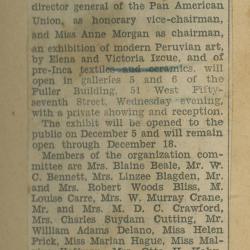 "Peruvian Art Ancient and Modern, to be Seen"