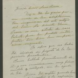 Carta de L. Metman a Rafael Larco Herrera