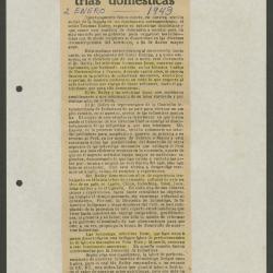"Fecunda y luminosa es la desarrollada por el señor Ministro de Fomento y Obras Públicas. Ing. D. Carlos Moreyra y Paz Soldán, a favor de la mujer".