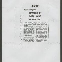 ""Pintura de vanguardia. Exposición de Teresa Burga""