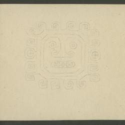 Diseño geométrico de divinidad mítica