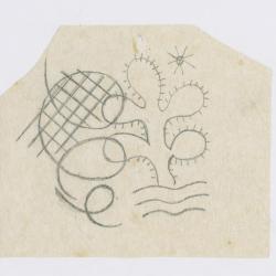 Sobre con rótulo "flores, frutos"