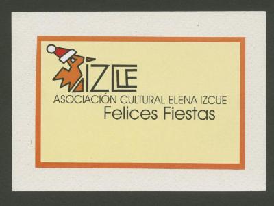 Sobre pequeño con cinco tarjetas de "Felices fiestas"