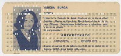 "Teresa Burga. Autorretrato"