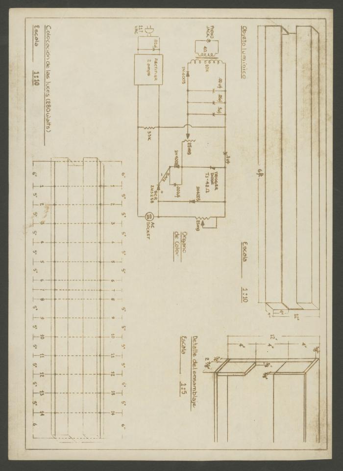 Colocación de las luces (280 watts)