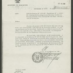 "Informe N°569. 81-OAJ"