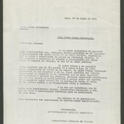 Carta dirigida al Banco Industrial