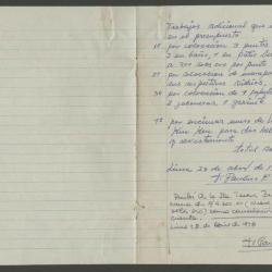 "Trabajos adicionales que no figura en el presupuesto"