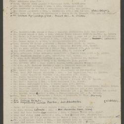 Listado de nombres y direcciones
