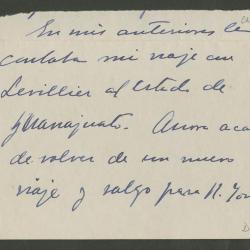 Carta de Felipe Cossío del Pomar a Elena Izcue
