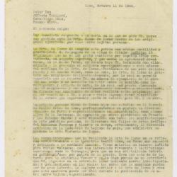 Carta de Fernando Belaúnde Terry a Alfredo Taullard