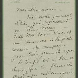 Carta de Malvina Hoffman a Elena