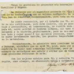 Carta de Rafael Larco Herrera a Elena Izcue