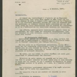 Carta de Manuel B. Llosa a Elena Izcue