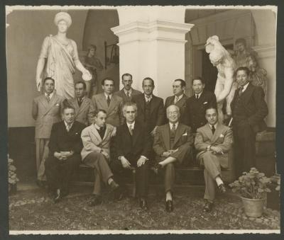Germán Suarez Vertiz y profesores de la ENBA