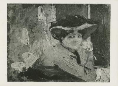Mujer en el café (París nocturno)