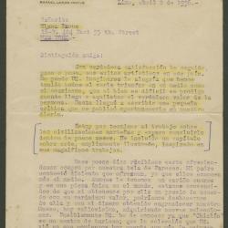 Carta de Rafael Larco Hoyle a Elena Izcue 