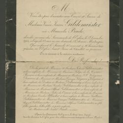 Invitación al Servicio Fúnebre de la Señora Manuela Prado