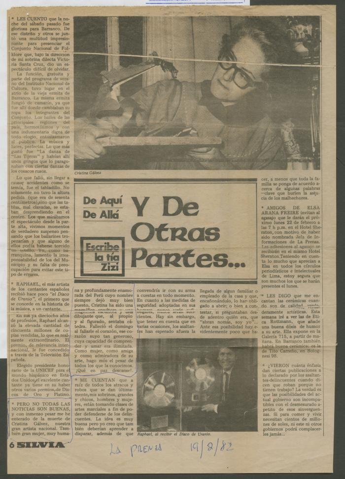 "De aquí de allá y de Otras Partes"
