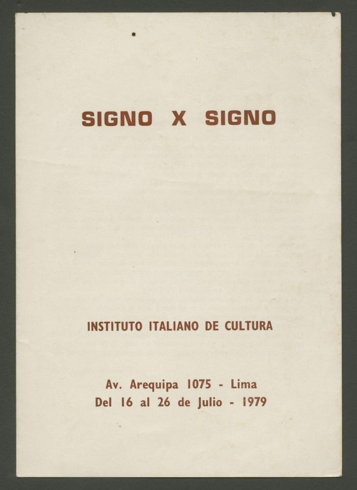 Catálogo signo x signo