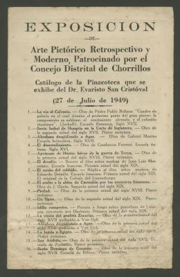 Catálogo de la Pinacoteca de Evaristo San Cristóval