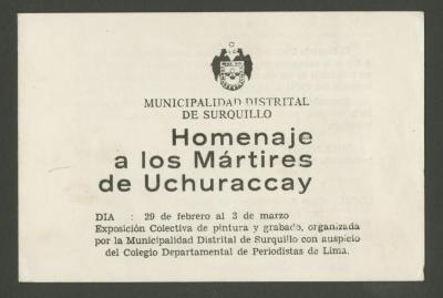 Homenaje a los Mártires de Uchuraccay