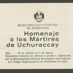 Homenaje a los Mártires de Uchuraccay