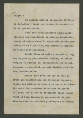 Discurso de clausura a exposición