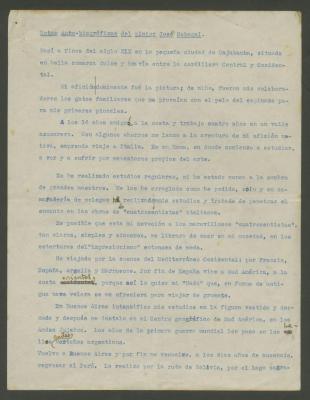 "Notas Auto-biográficas del pintor José Sabogal"