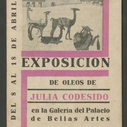Exposición de óleos de Julia Codesido en la Galería del Palacio de Bellas Artes