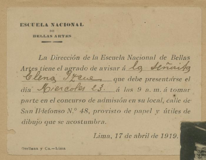 Invitación al concurso de admisión de la ENBA