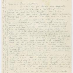 Carta a las hermanas Izcue de los Levillier