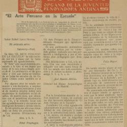 "El arte peruano en la escuela"